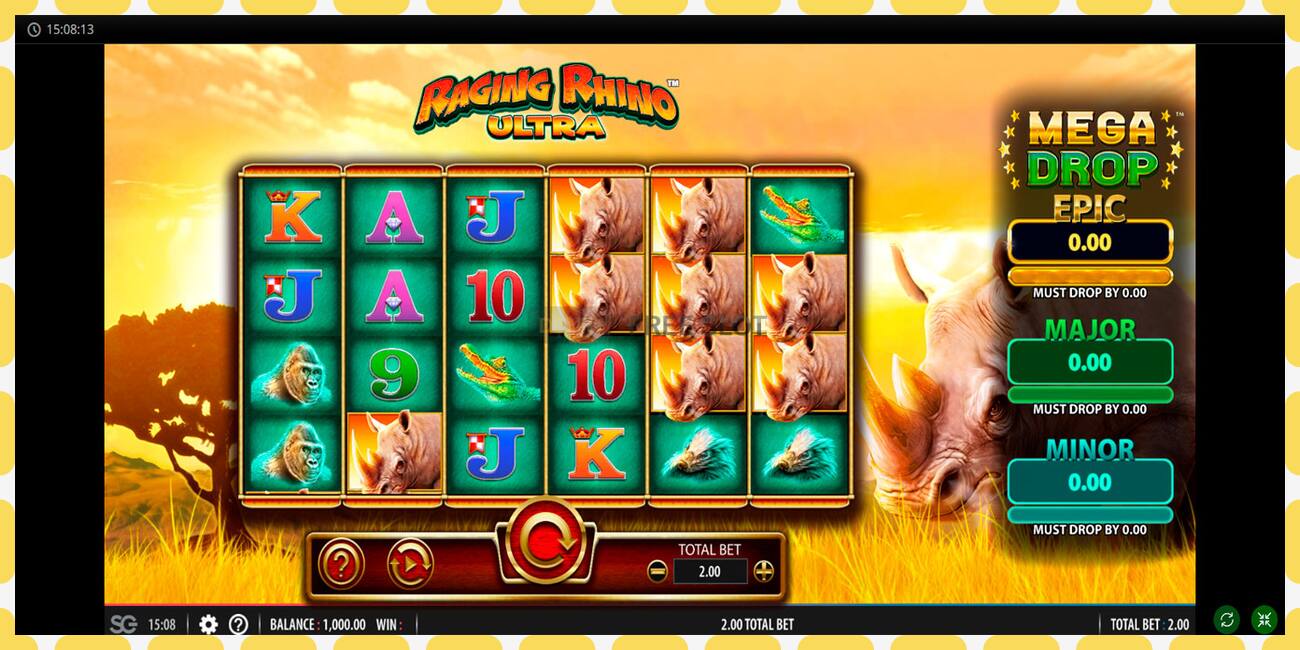 Demo slot Raging Rhino Ultra free and without registration, picture - 1