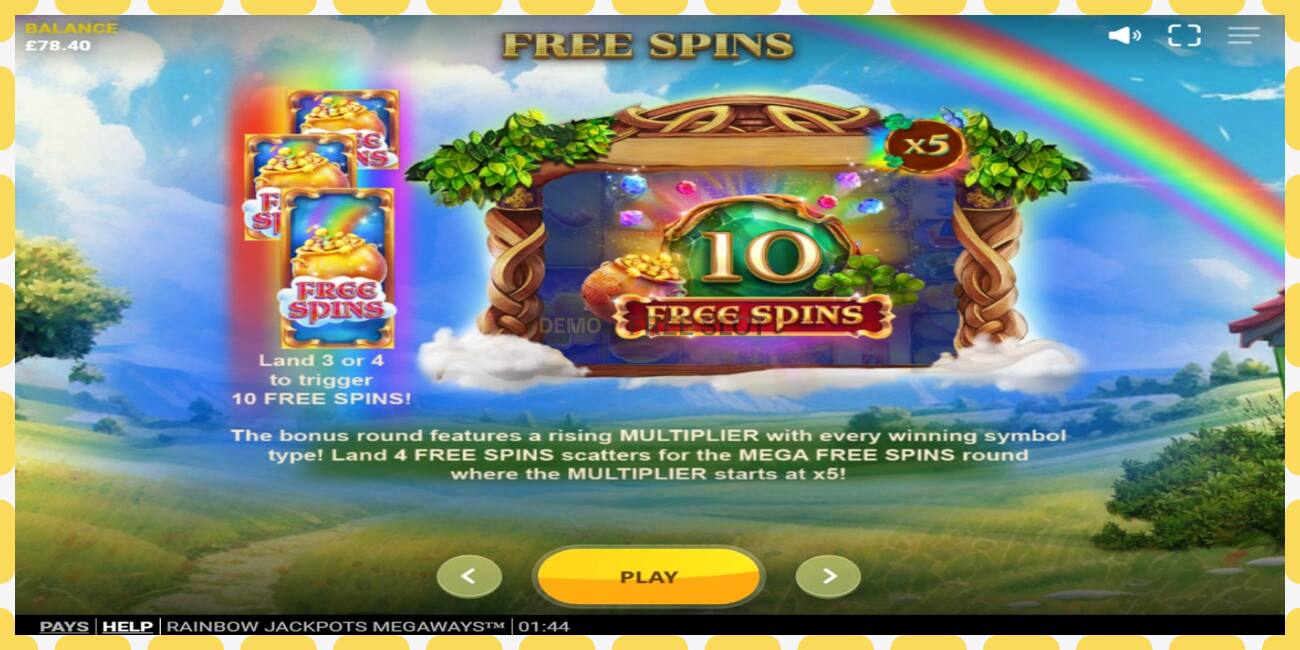 डेमो स्लट Rainbow Jackpots Megaways नि: शुल्क र दर्ता बिना, चित्र - १