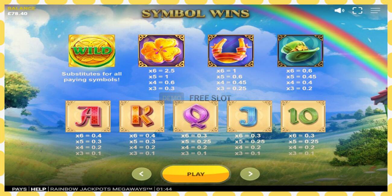 डेमो स्लट Rainbow Jackpots Megaways नि: शुल्क र दर्ता बिना, चित्र - १