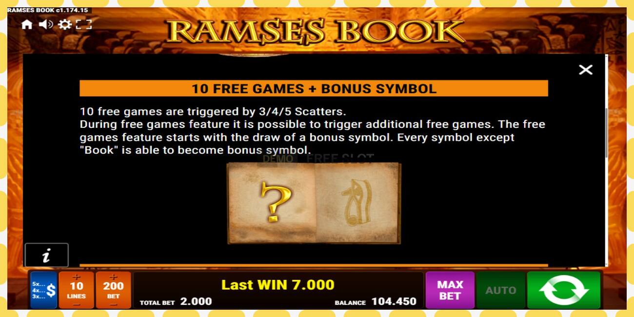 Demo-spor Ramses Book gratis og uten registrering, bilde - 1