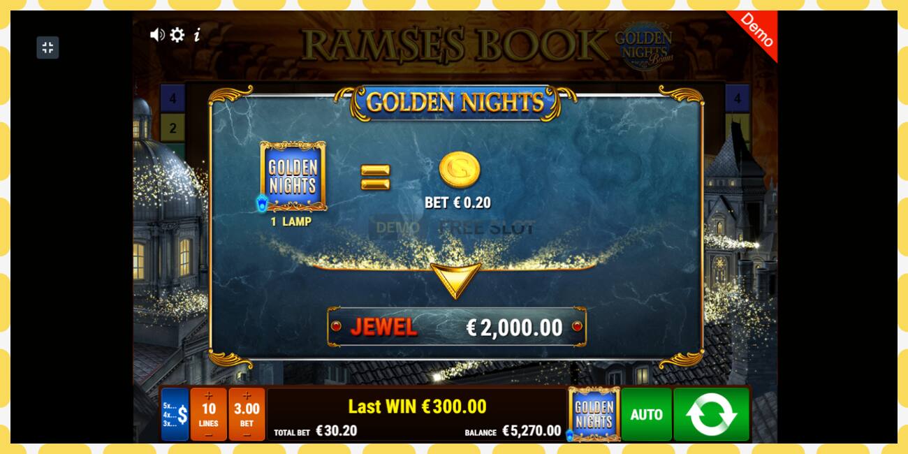 Demo-slot Ramses Book Golden Nights gratis en zonder registratie, afbeelding - 1