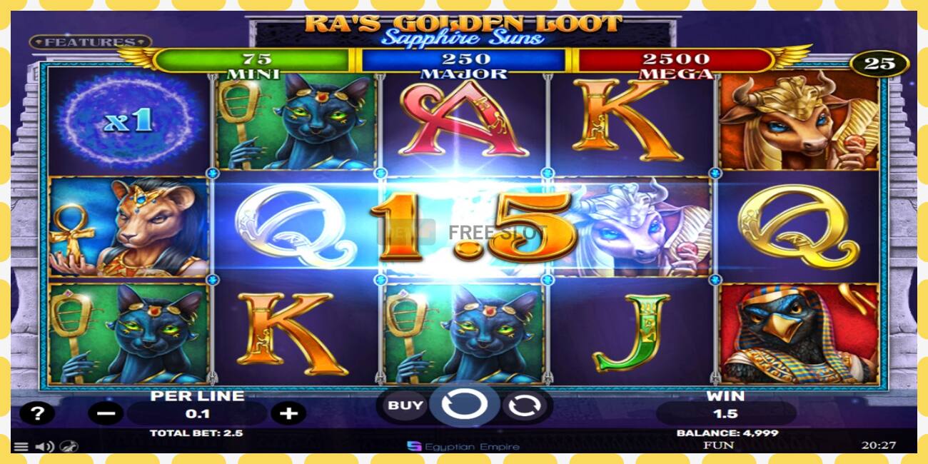 Demo slot Ras Golden Loot - Sapphire Suns free and without registration, picture - 1