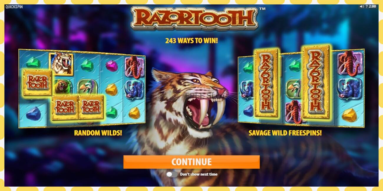 Demo slot Razortooth free and without registration, picture - 1