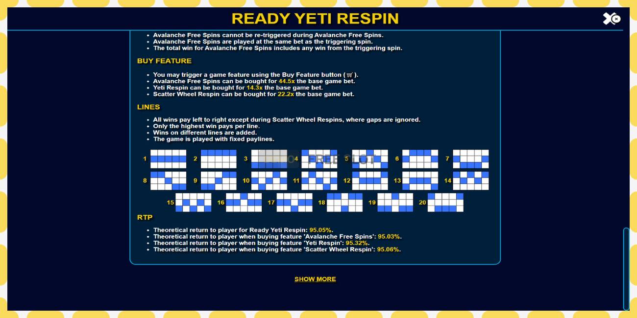 Demo slot Ready Yeti Respin zadarmo a bez registrácie, obrázok - 1