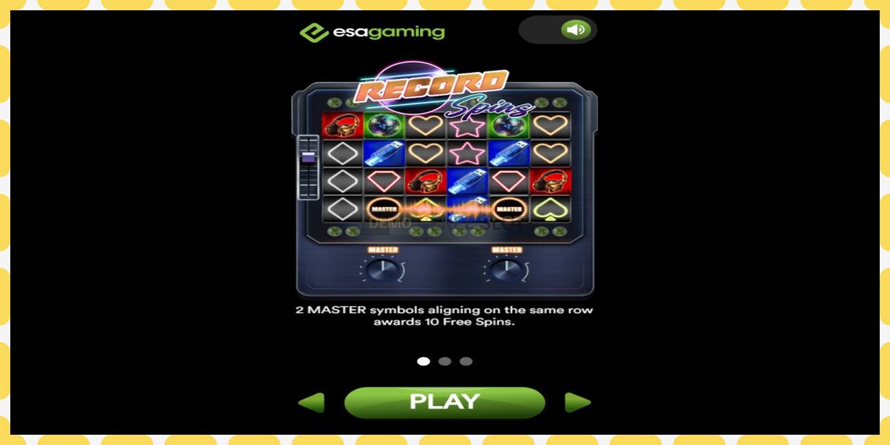 Demo slot Record Spins free and without registration, picture - 1