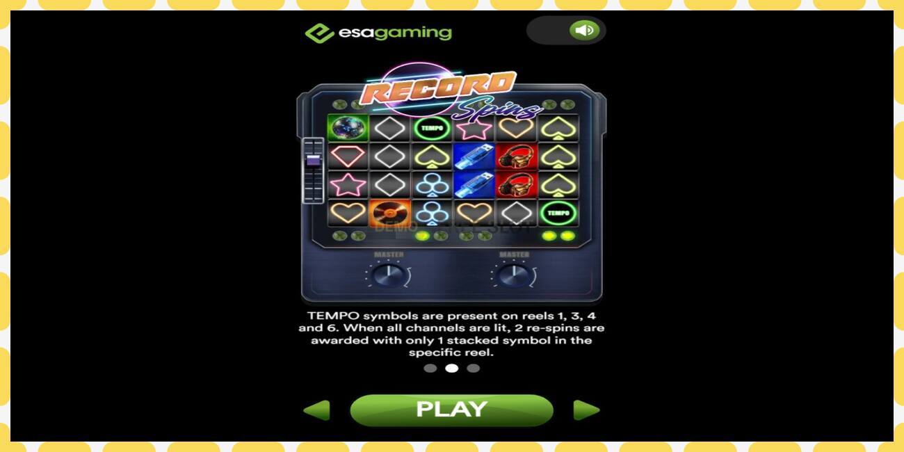 Demo slot Record Spins free and without registration, picture - 1