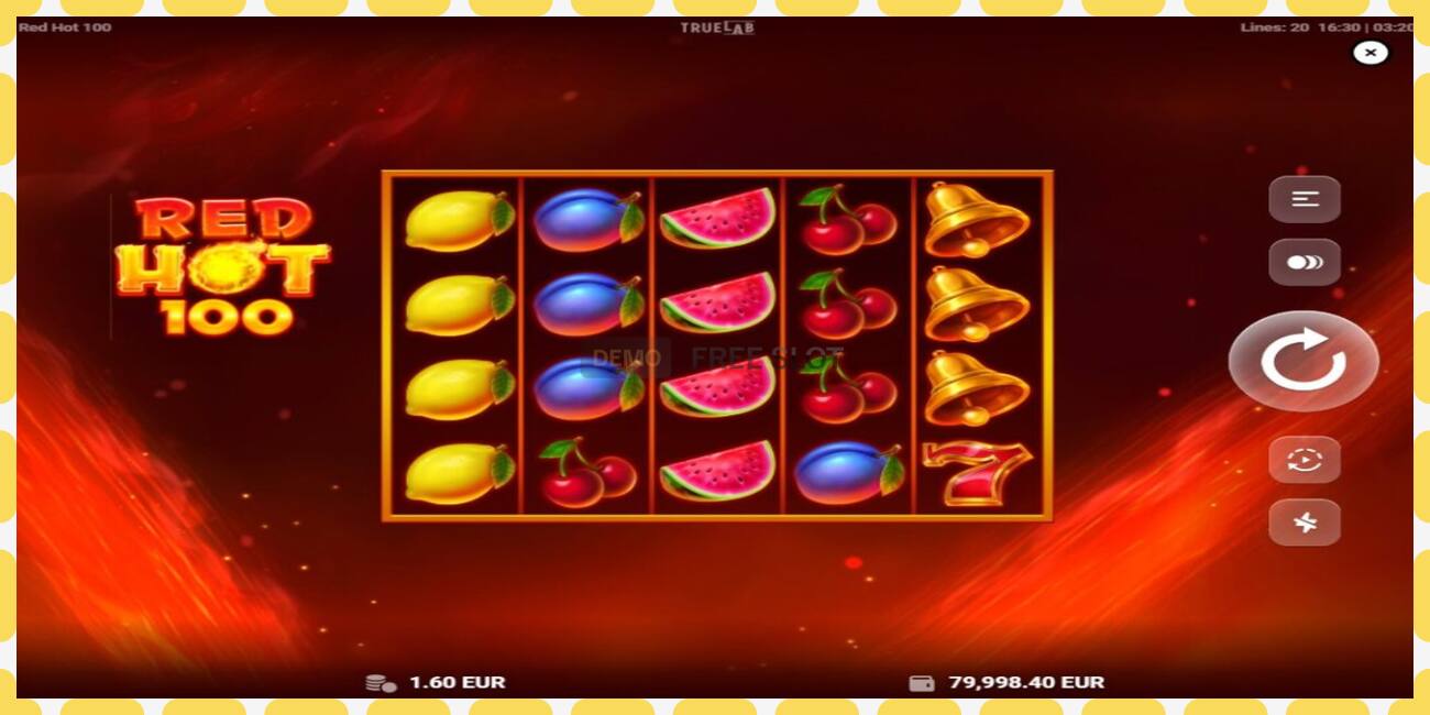 Demo slot Red Hot 100 free and without registration, picture - 1