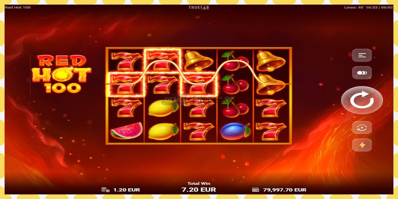 Demo slot Red Hot 100 free and without registration, picture - 1