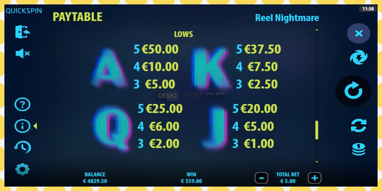 Demo slot Reel Nightmare free and without registration, picture - 1