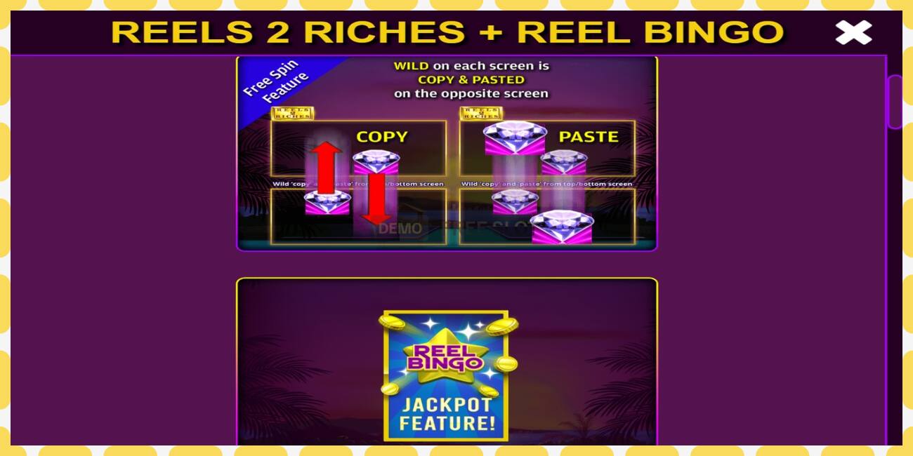 Slot demo Reels 2 Riches with Reel Bingo gratuit și fără înregistrare, imagine - 1