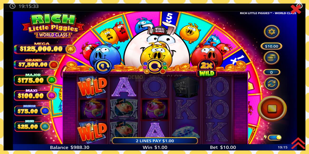 Demo slot Rich Little Piggies World Class නොමිලේ සහ ලියාපදිංචියකින් තොරව, පින්තූරය - 1