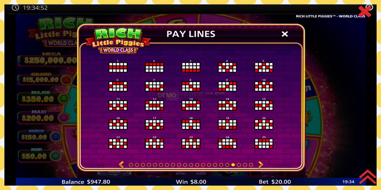 Demo slot Rich Little Piggies World Class නොමිලේ සහ ලියාපදිංචියකින් තොරව, පින්තූරය - 1