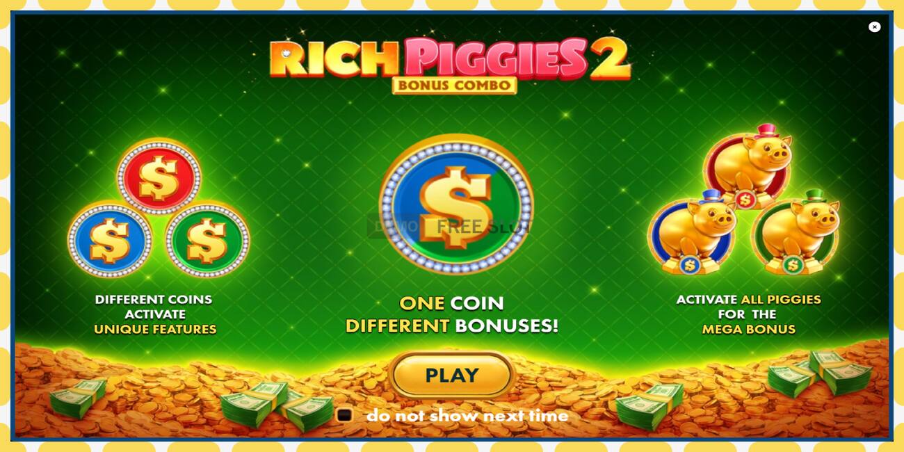 Demo yuvası Rich Piggies 2: Bonus Combo ücretsiz ve kayıt olmadan, resim - 1