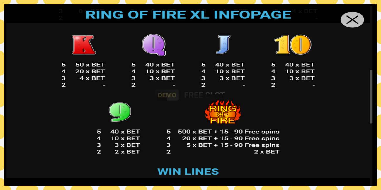 Demo slot Ring of Fire XL free and without registration, picture - 1