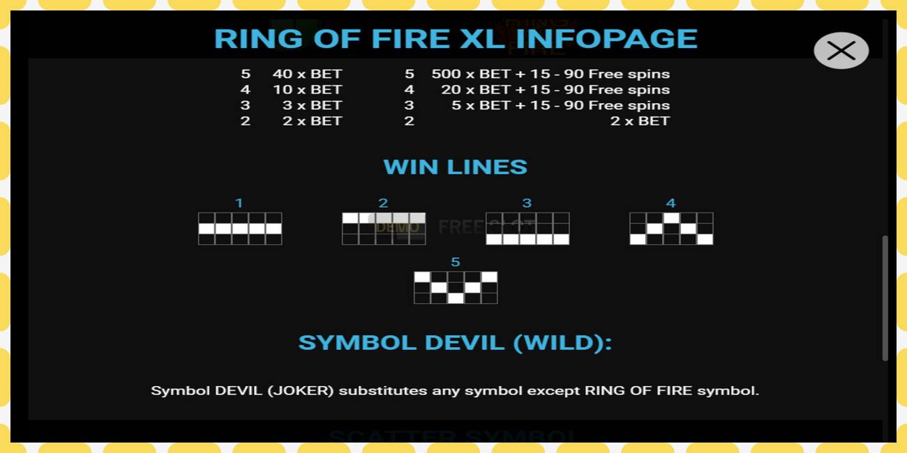 Demo slot Ring of Fire XL free and without registration, picture - 1