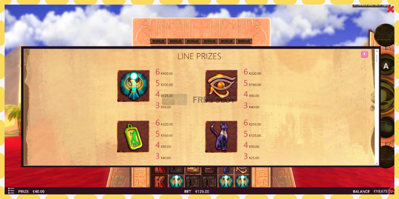 Slot demo Rise & Fall of Ra gratuit și fără înregistrare, imagine - 1