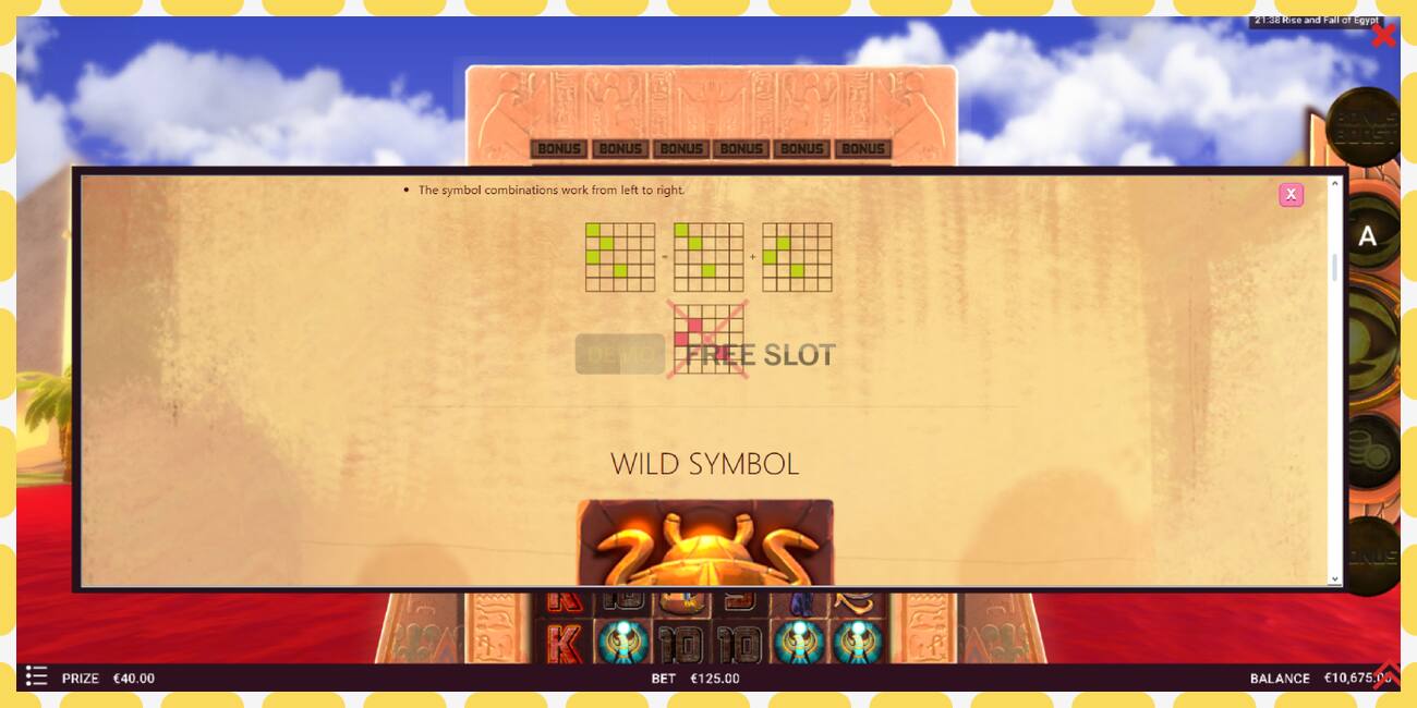 Demo slot Rise & Fall of Ra gratis og uden registrering, billede - 1