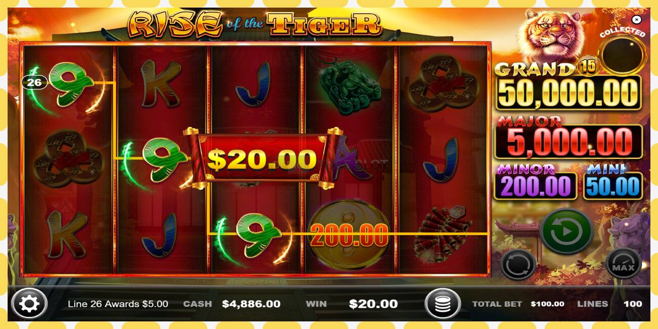 Demo-spor Rise of the Tiger gratis og uten registrering, bilde - 1