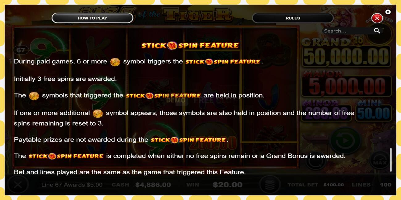 Demo slot Rise of the Tiger free and without registration, picture - 1