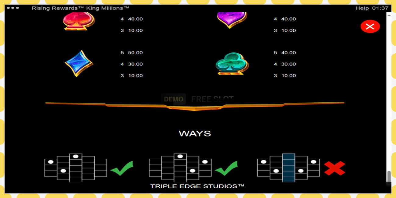 Demo slot Rising Rewards King Millions free and without registration, picture - 1