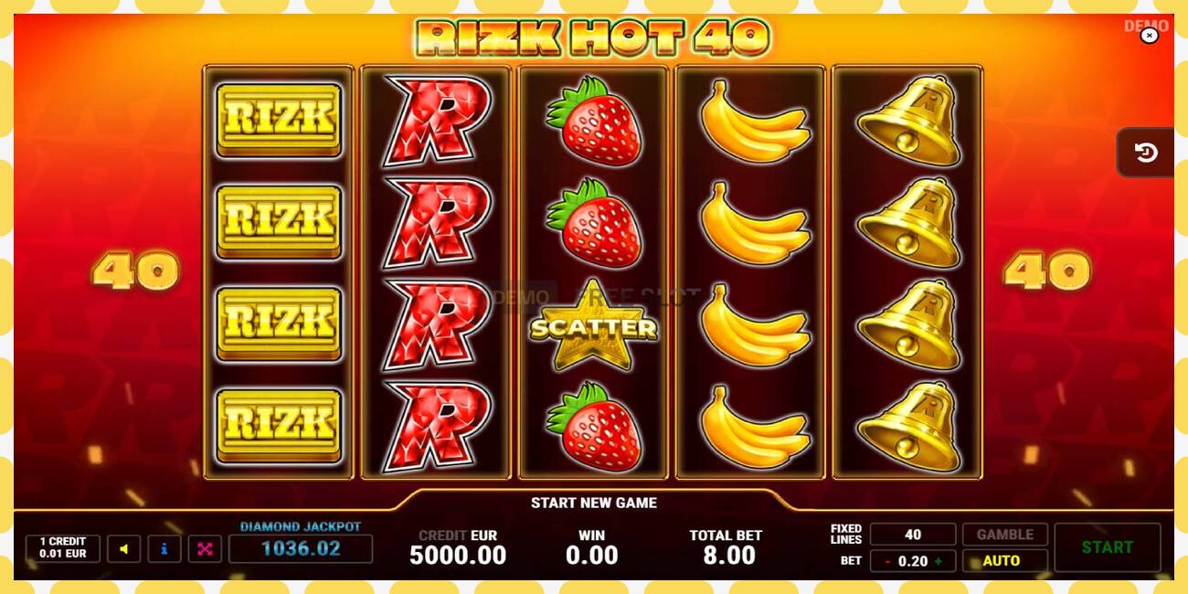 Demo slot Rizk Hot 40 free and without registration, picture - 1