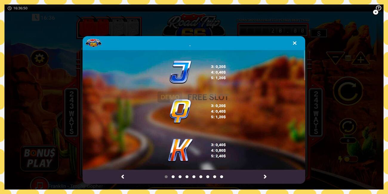 Demo slot Road Trip 66 free and without registration, picture - 1