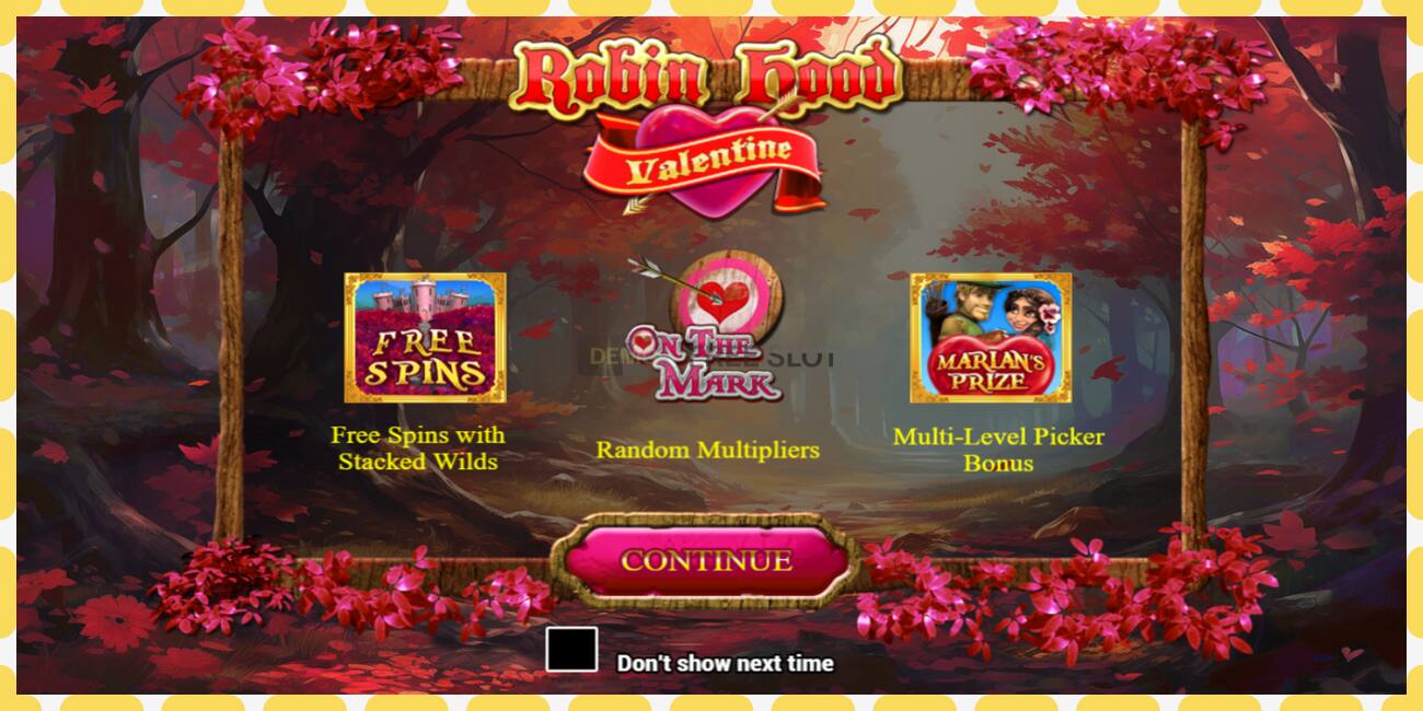 Demo slot Robin Hood Valentine free and without registration, picture - 1