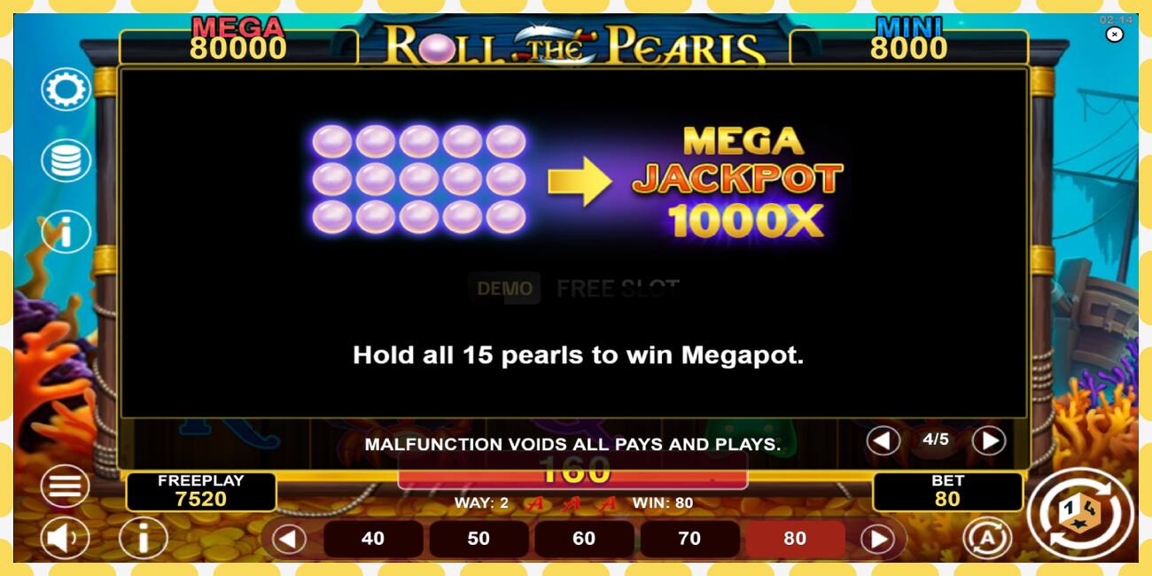 Demo slot Roll The Pearls Hold & Win free and without registration, picture - 1