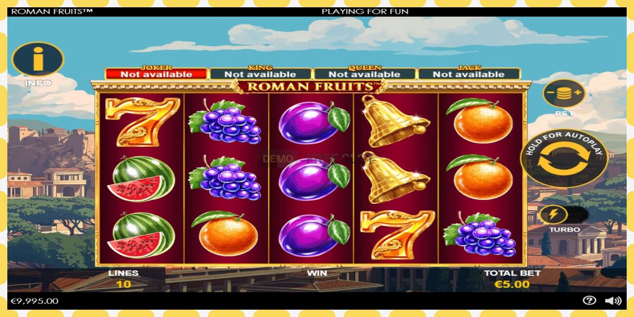 Demo slot Roman Fruits free and without registration, picture - 1