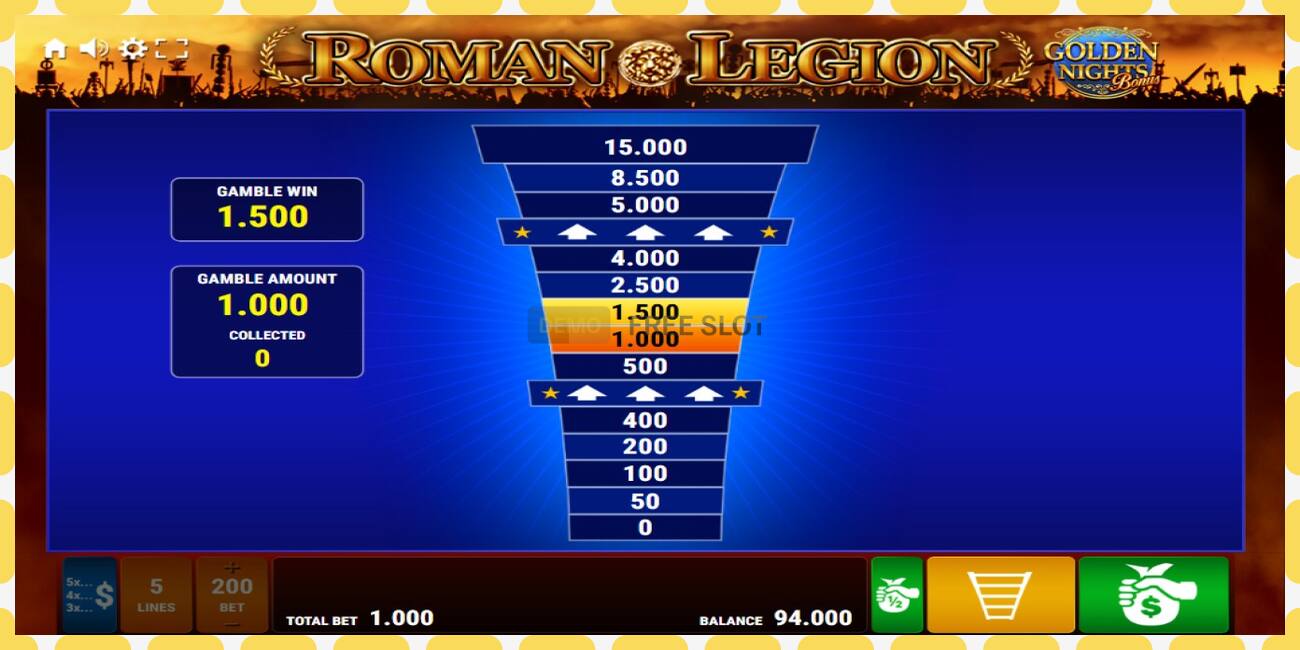 डेमो स्लट Roman Legion Golden Nights नि: शुल्क र दर्ता बिना, चित्र - १