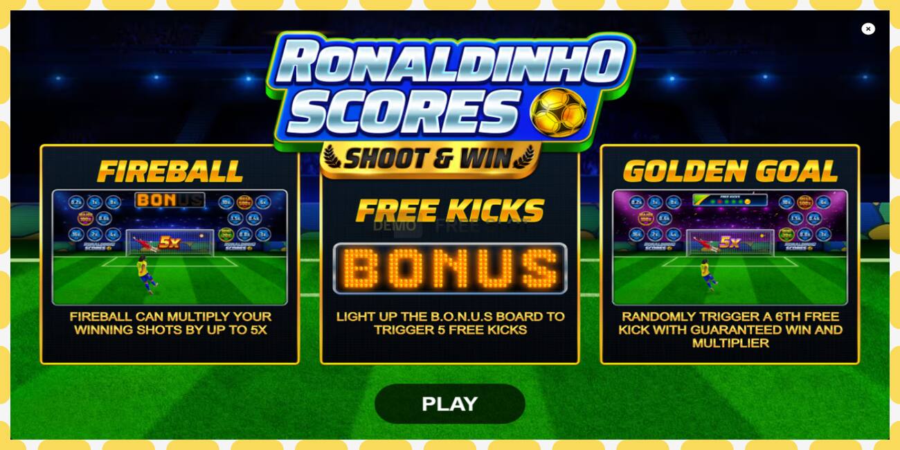 Demo slot Ronaldinho Scores Shoot & Win free and without registration, picture - 1