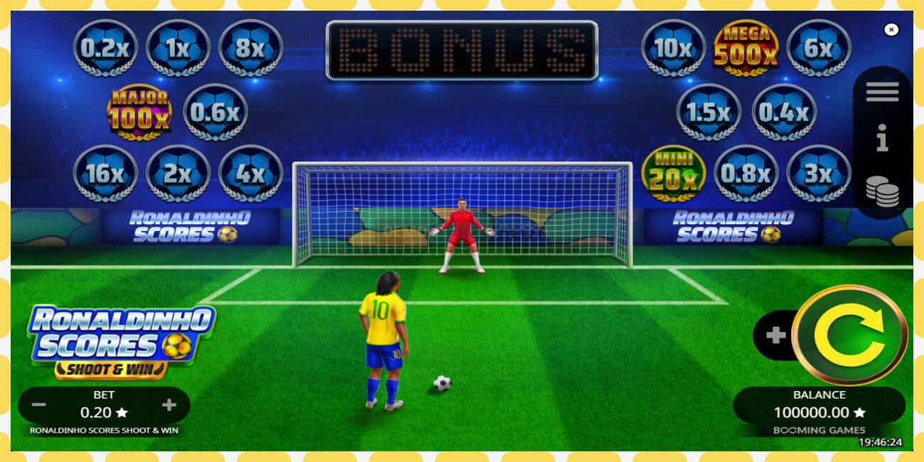 Demo slot Ronaldinho Scores Shoot & Win free and without registration, picture - 1