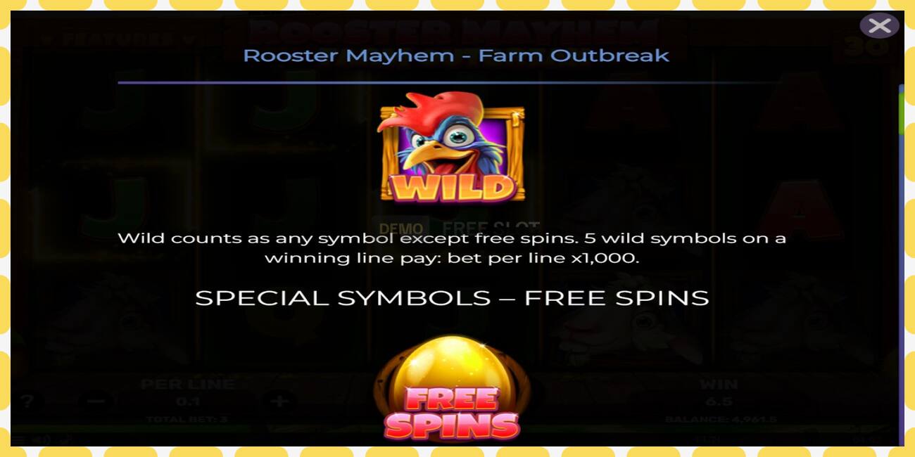 Slot dimostrativo Rooster Mayhem Farm Outbreak gratuito e senza registrazione, immagine - 1