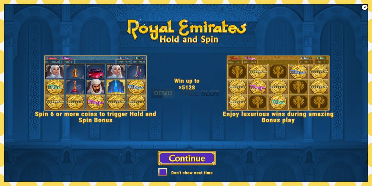 Demo yuvası Royal Emirates Hold and Spin ücretsiz ve kayıt olmadan, resim - 1