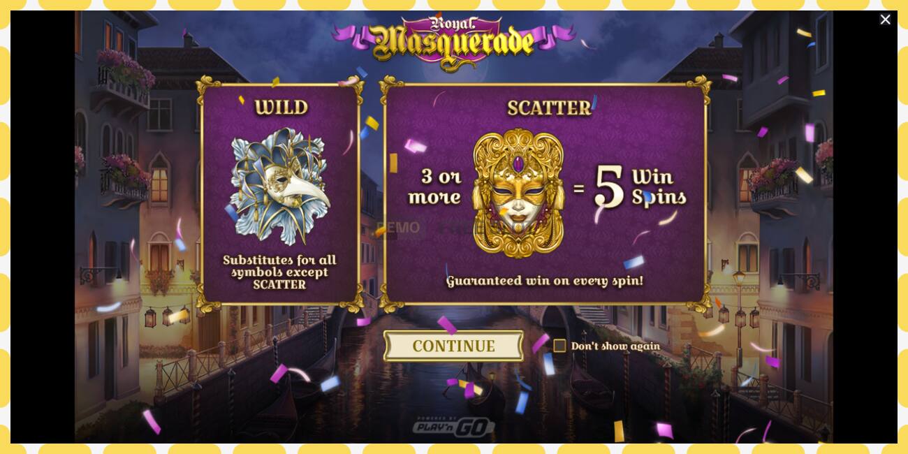 Demo slot Royal Masquerade free and without registration, picture - 1