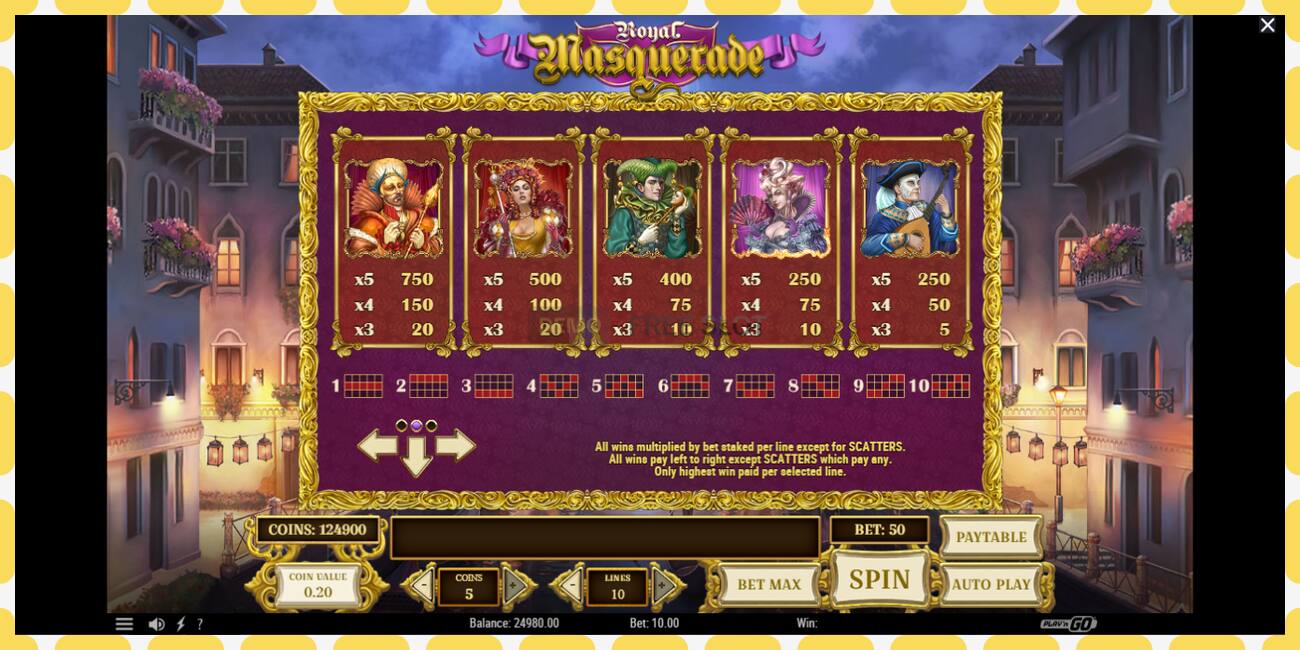 Demo slot Royal Masquerade free and without registration, picture - 1