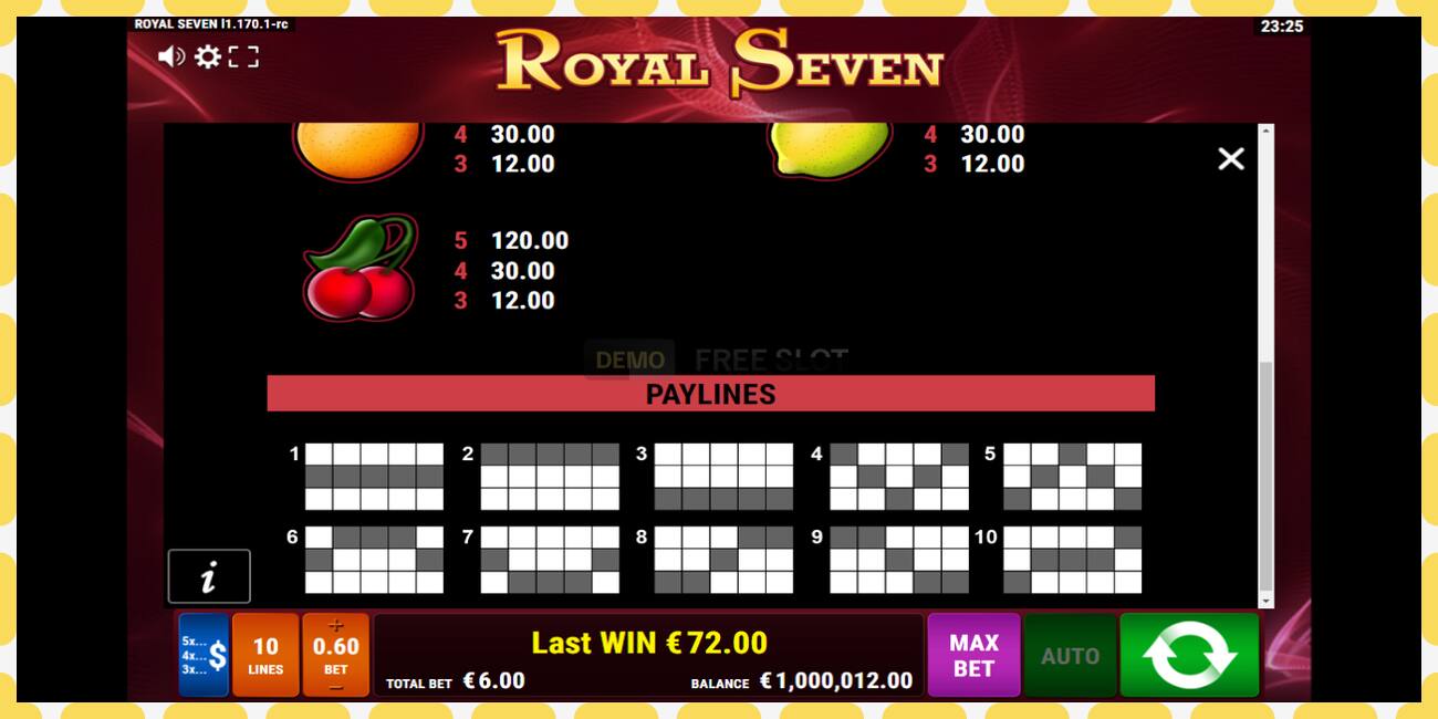 Demo slot Royal Seven free and without registration, picture - 1