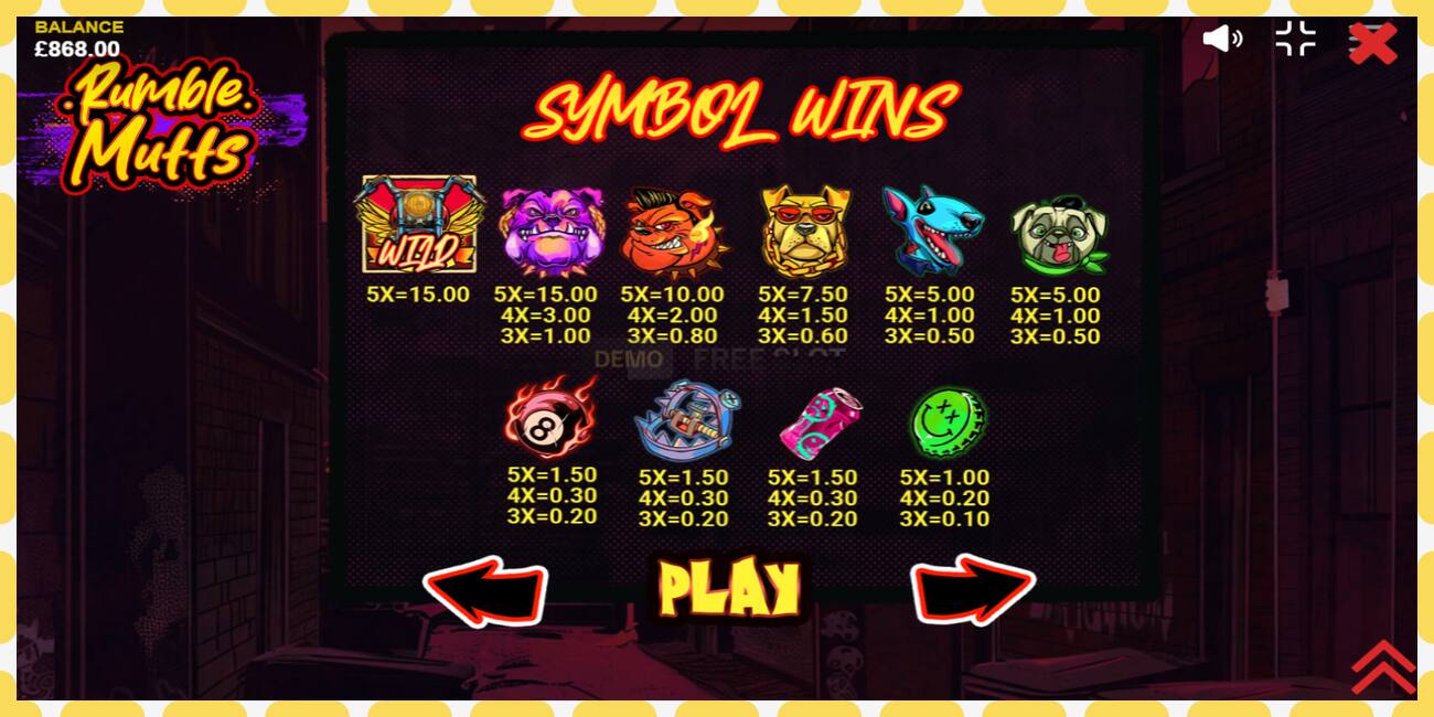 Demo slot Rumble Mutts free and without registration, picture - 1