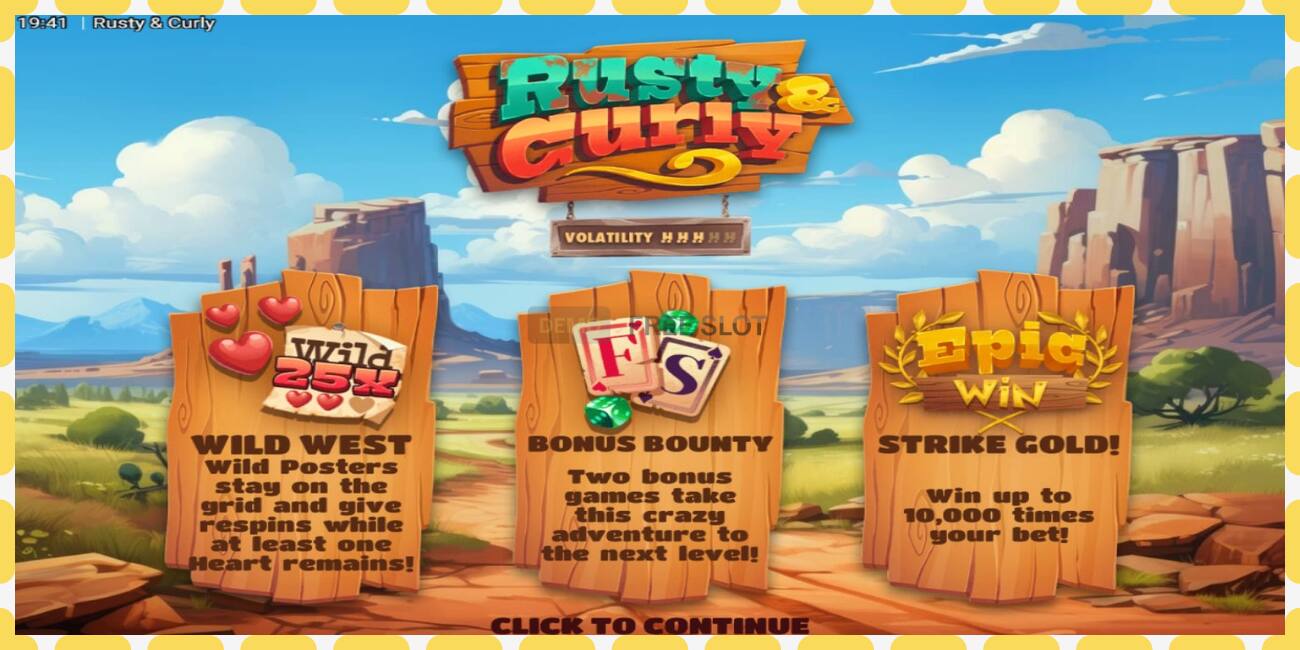 Demo slot Rusty & Curly free and without registration, picture - 1