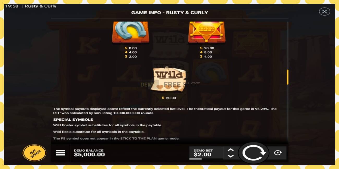 Demo slot Rusty & Curly free and without registration, picture - 1