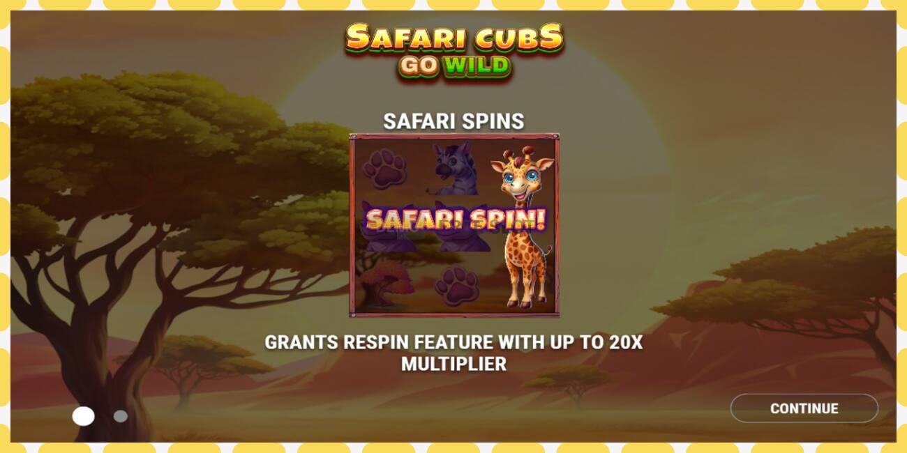 Demo slot Safari Cubs Go Wild free and without registration, picture - 1