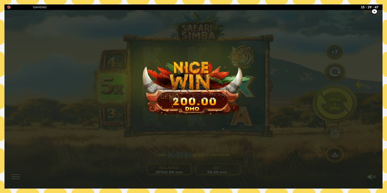 Demo slot Safari Simba free and without registration, picture - 1