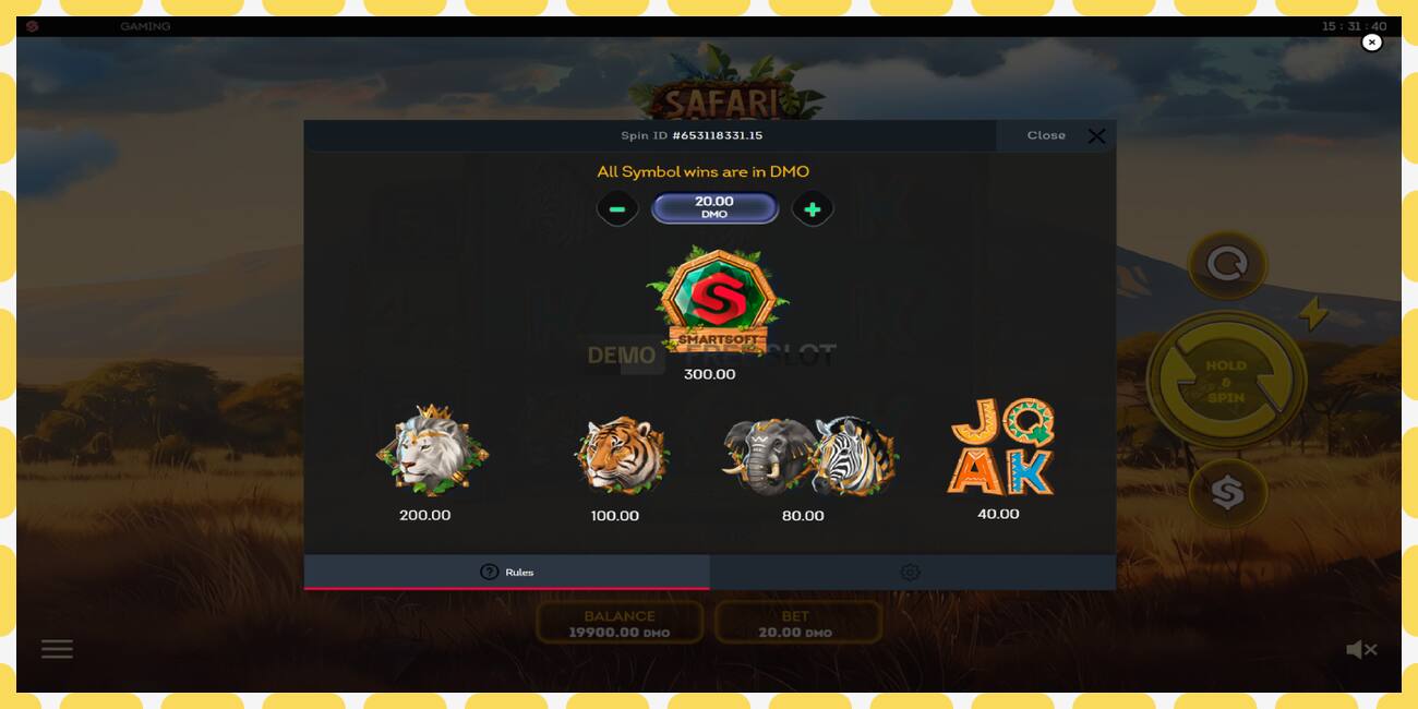 Demo slot Safari Simba free and without registration, picture - 1