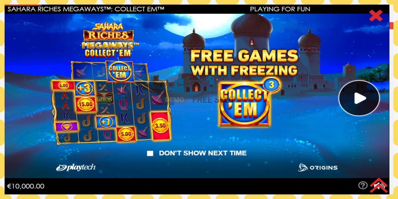 Demo slot Sahara Riches Megaways Collect Em free and without registration, picture - 1