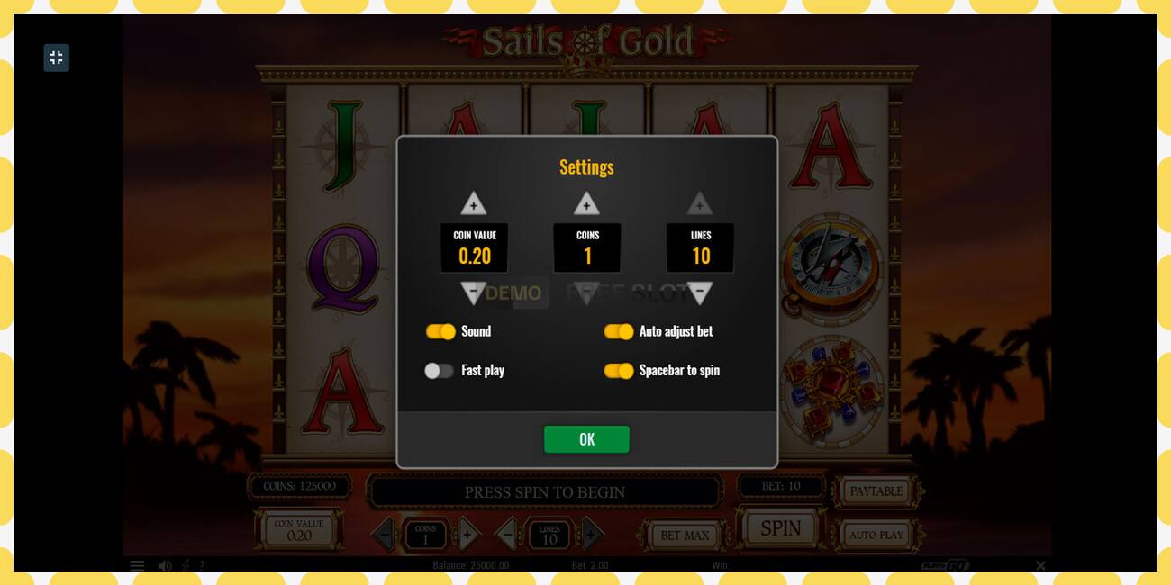 Demo slot Sails of Gold free and without registration, picture - 1