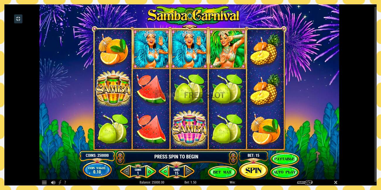 Demo slot Samba Carnival free and without registration, picture - 1