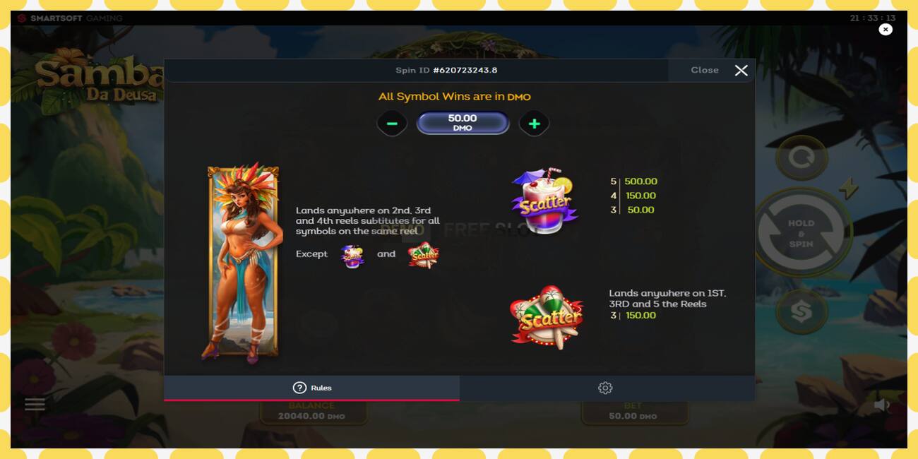 Slot dimostrativo Samba Da Deusa gratuito e senza registrazione, immagine - 1