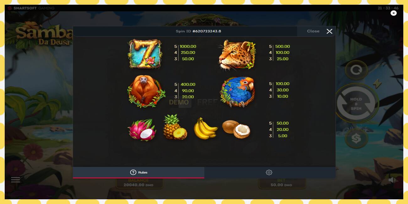 Slot dimostrativo Samba Da Deusa gratuito e senza registrazione, immagine - 1