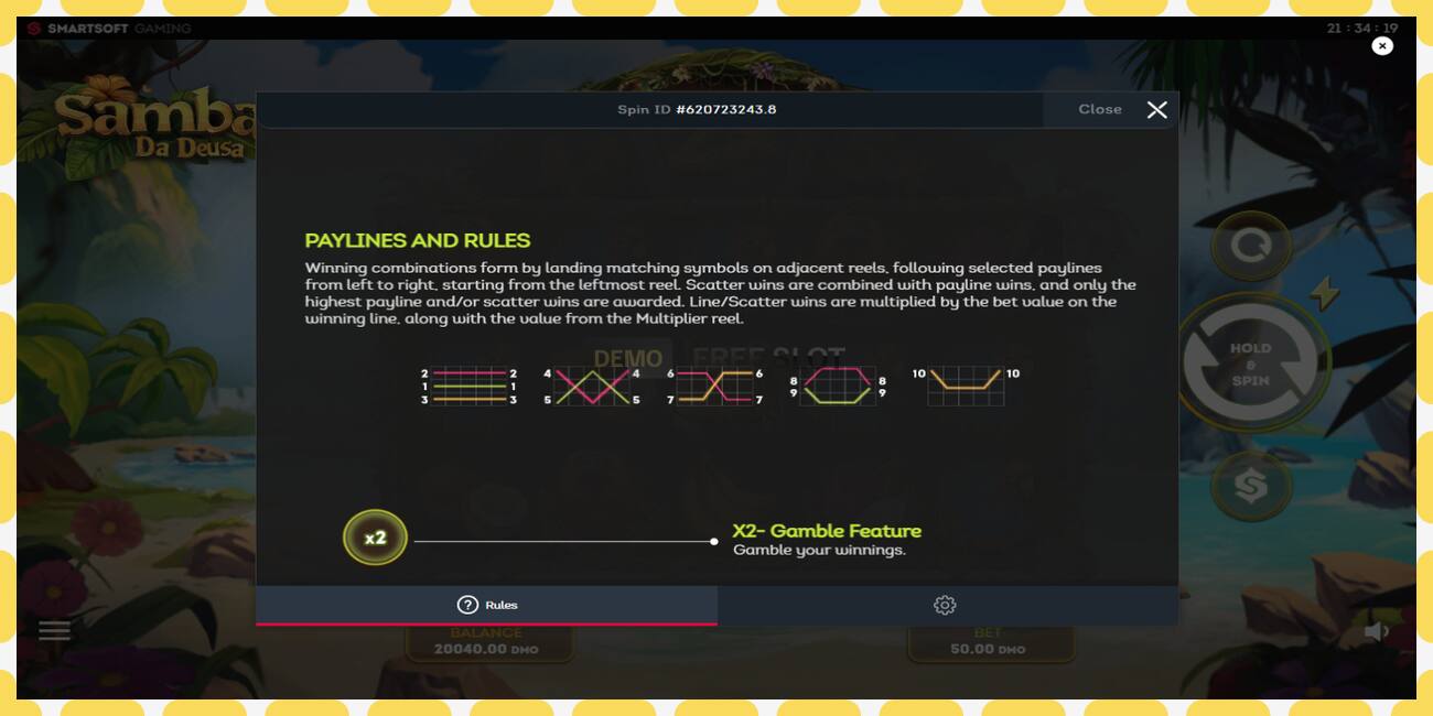 Slot dimostrativo Samba Da Deusa gratuito e senza registrazione, immagine - 1