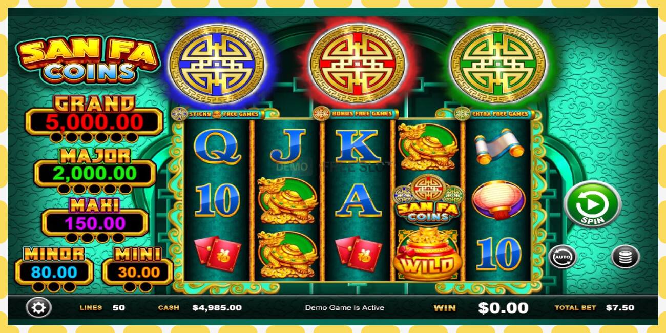 Demo slot San Fa Coins free and without registration, picture - 1